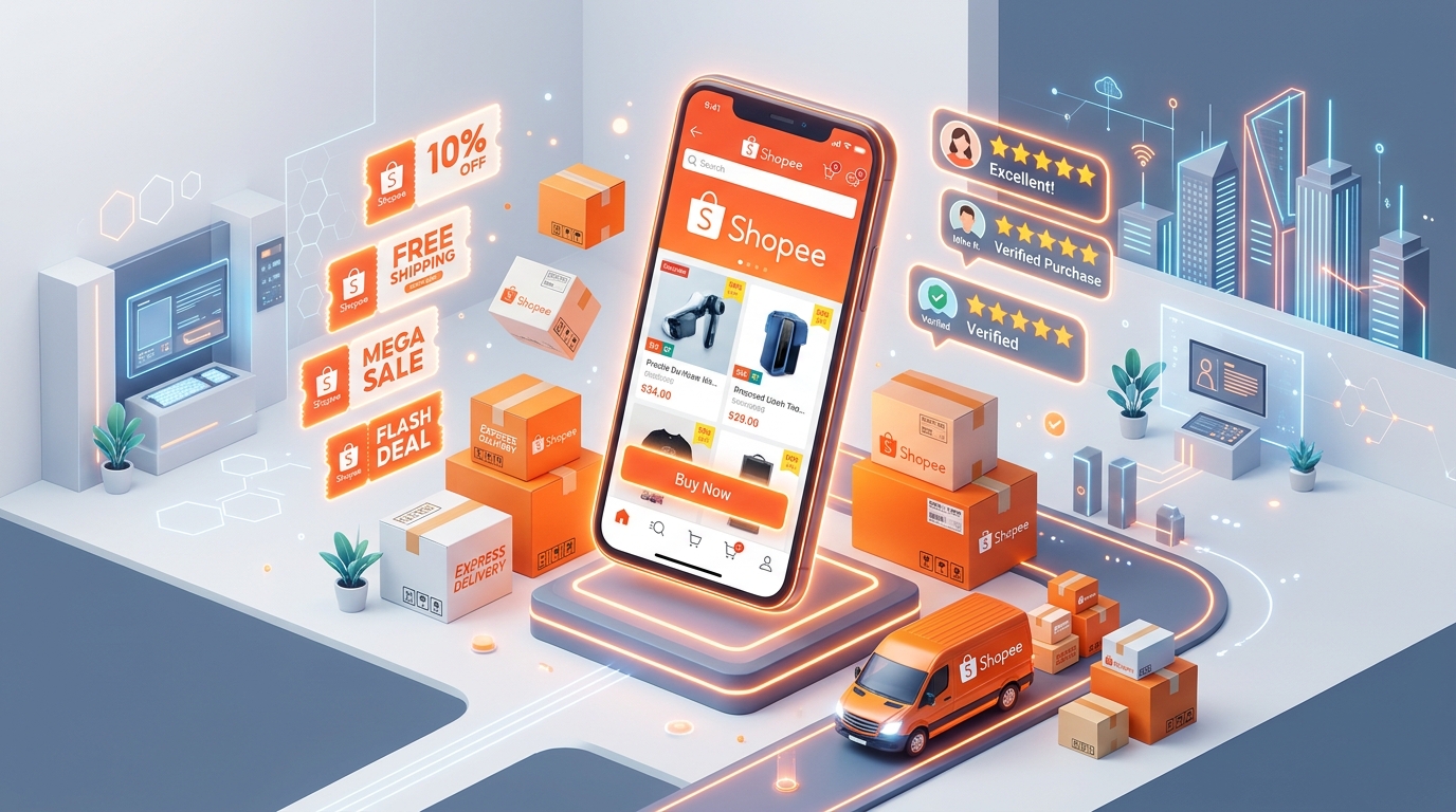 Mô phỏng hành trình số trên ứng dụng thương mại điện tử Shopee